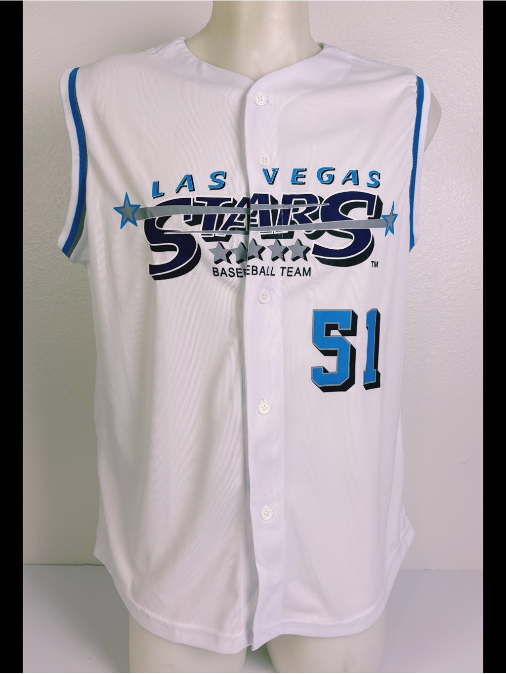 Las Vegas Stars 51s Baseball Jersey XL KOMP 92.3 Review Journal Minor League